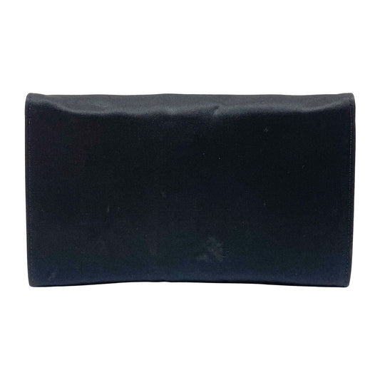 Black Satin Clutch Bag