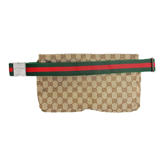 Brown GG Canvas Adjustable Fanny Pack