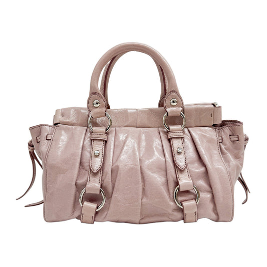 Mini Vitello Pink Calfskin Two Way Bag