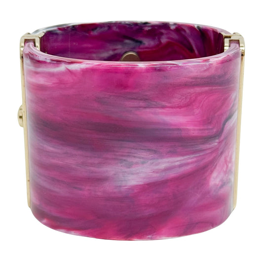 Manschette Gold Logo Purple Plastic Bracelet