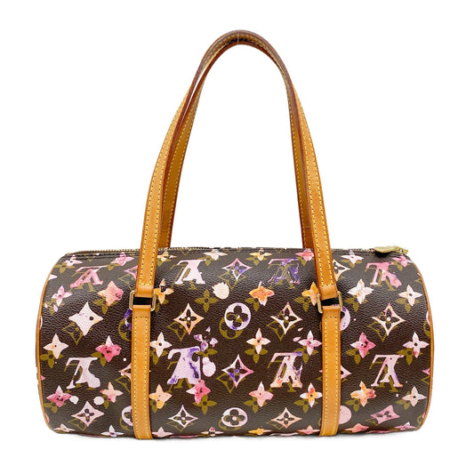 Papillon Watercolour Brown Monogram Shoulder Bag