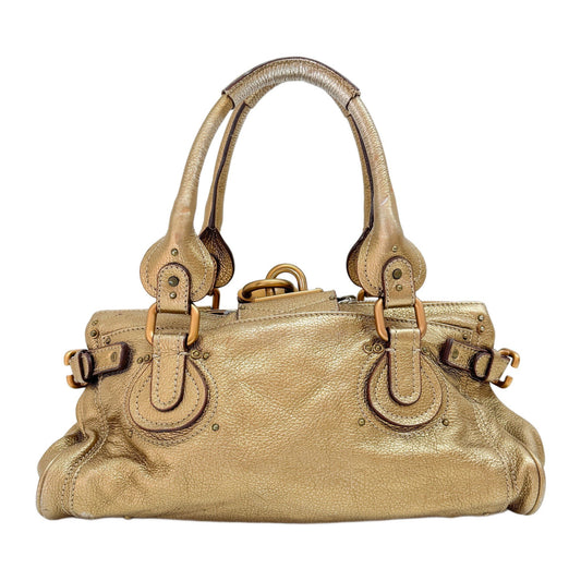 Paddington Gold Leather Shoulder Bag