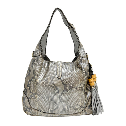 Jackie Multi-color Snake Skin Leather Shoulder Bag