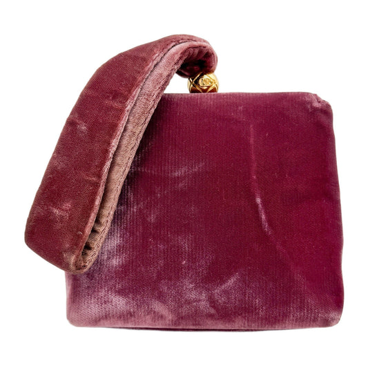 Pink Velvet Clutch Bag