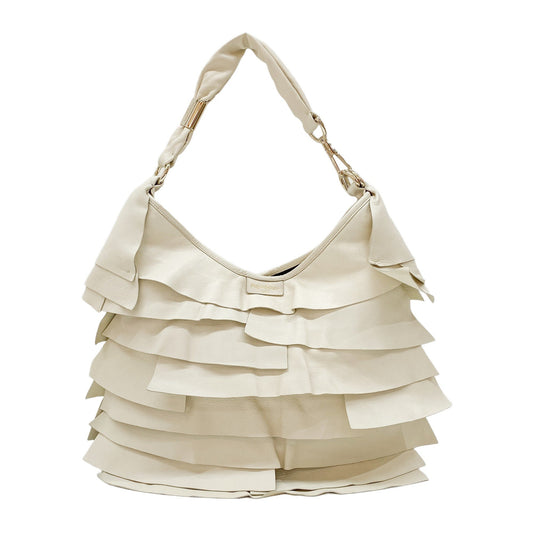 Saint-Tropez White Leather Shoulder Bag
