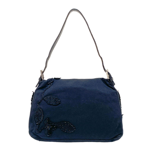 Mamma Baguette Black Neoprene Shoulder Bag