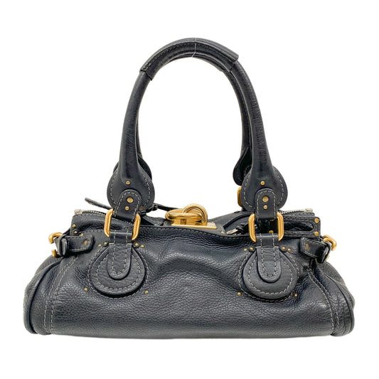 Paddington Dark Grey Leather Shoulder Bag