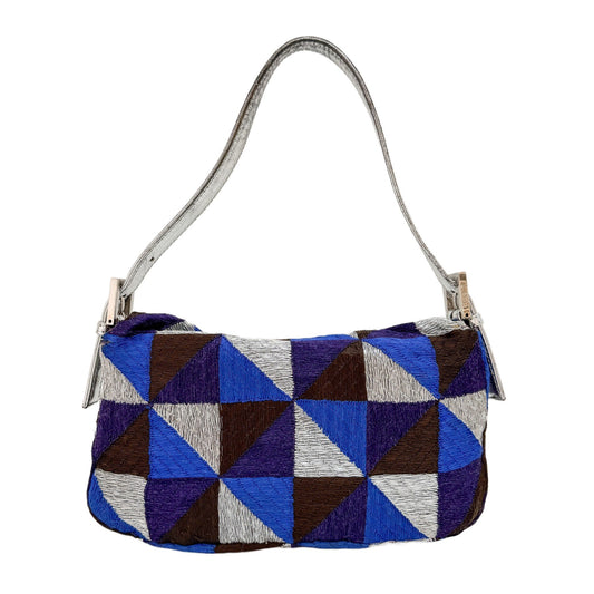 Baguette Multi-colour Cotton Shoulder Bag