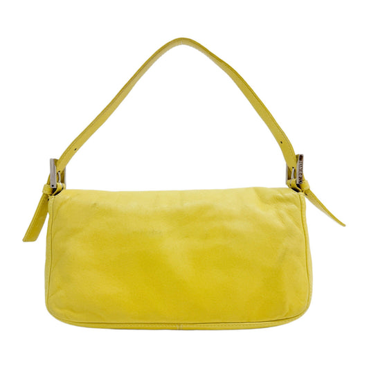Baguette Yellow Lambskin Leather Shoulder Bag