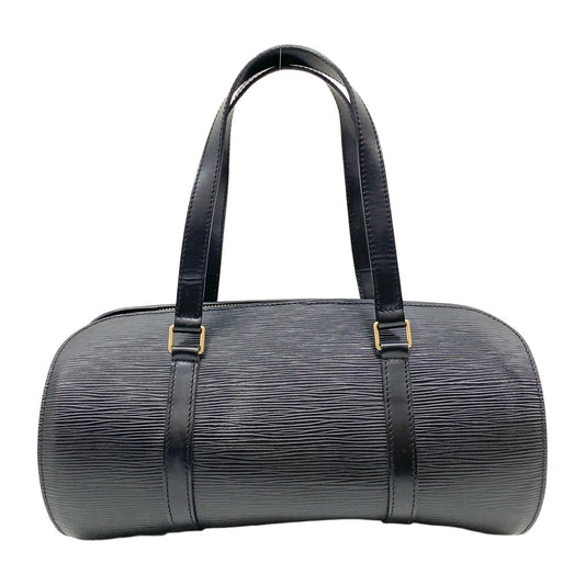 Soufflot Black Leather Shoulder Bag