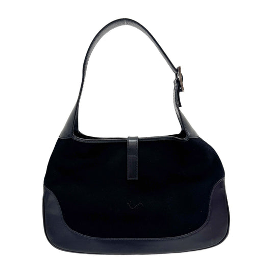 Jackie Black Suede Shoulder Bag