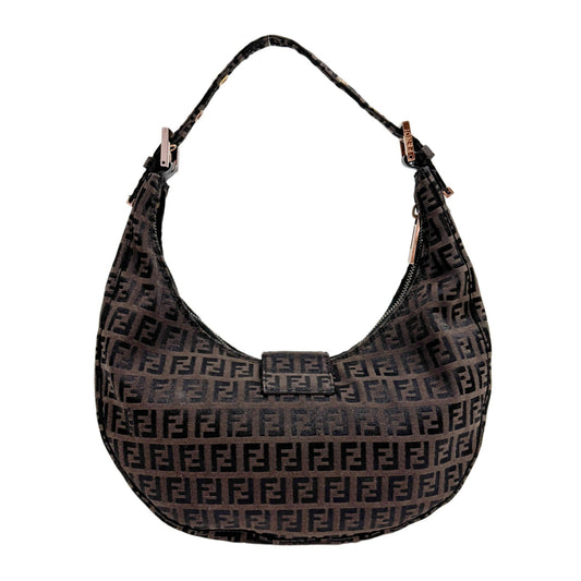 Croissant Brown Zucchino Canvas Shoulder Bag