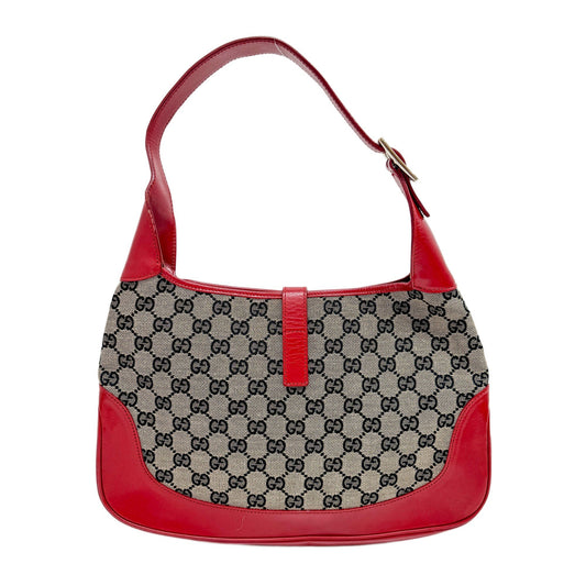 Jakcie Red GG Canvas Shoulder Bag