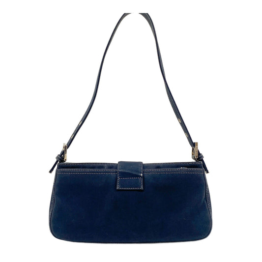 Navy Blue Cotton Shoulder Bag