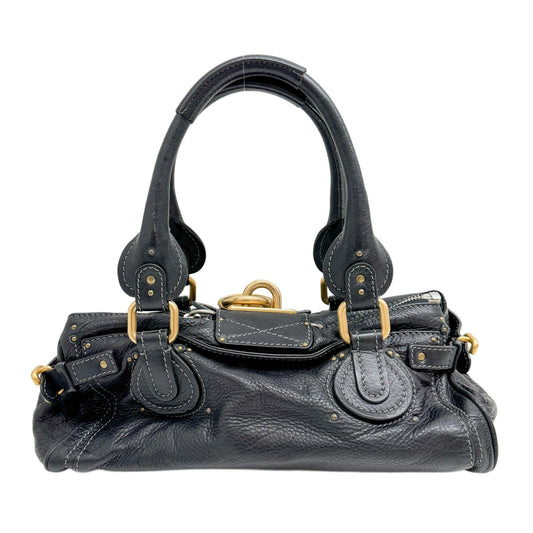 Paddington Black Leather Shoulder Bag