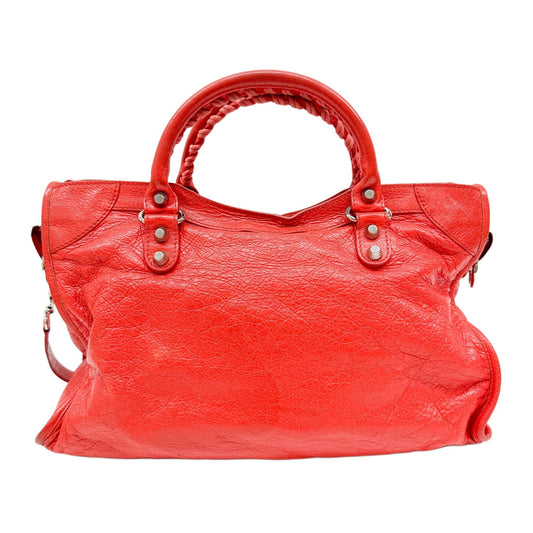 The City Red Leather Two Way Bag