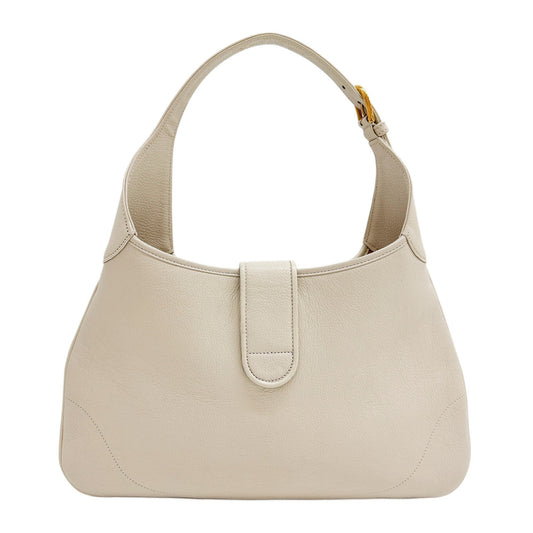 Aphrodite Eggshell White Leather Shoulder Bag