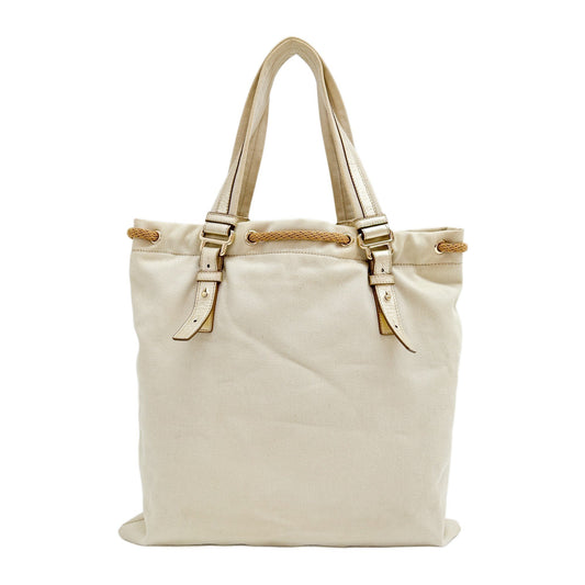 Kahala Eggshell White Cotton Tote Bag