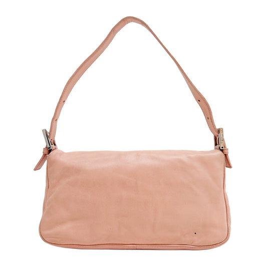 Baguette Pink Leather Shoulder Bag