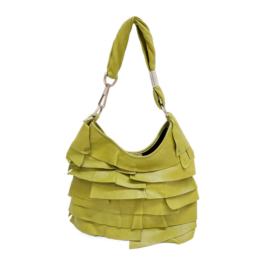 Saint Tropez Green Leather Shoulder Bag