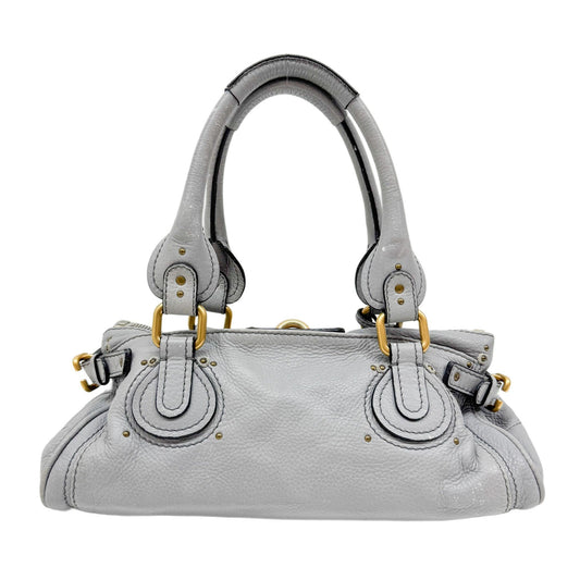 Paddington Grey Leather Shoulder Bag