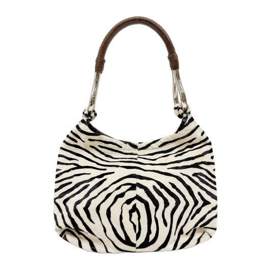 Zebra Print Pony Hair Shoulder Bag