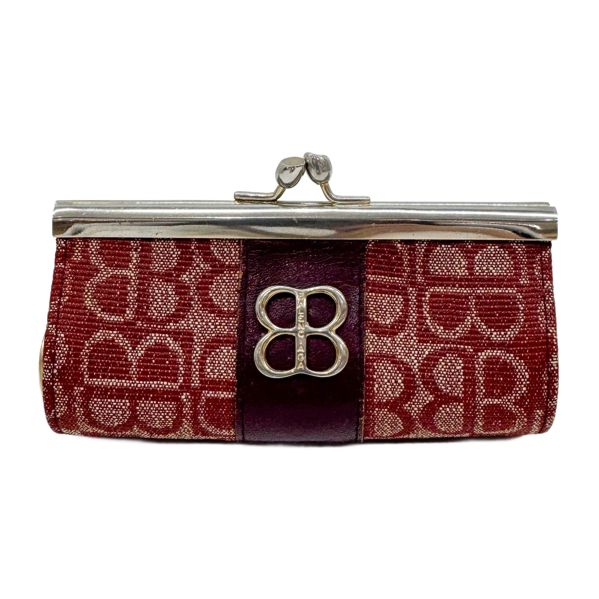 Red BB Canvas Coin Pouch