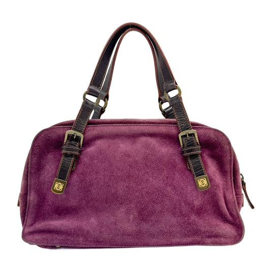 Amazona Purple Suede Hand Bag