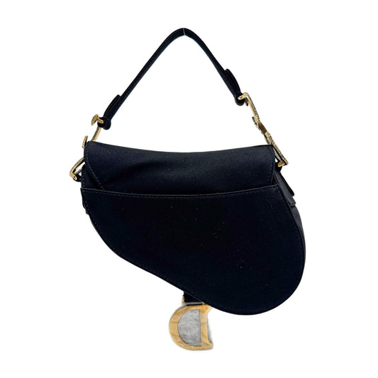 Mini Saddle Black Leather Hand Bag