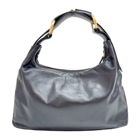 Horsebit Black Shoulder Bag