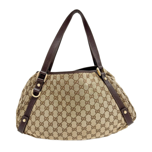Abbey Brown GG Canvas Shoulder Bag