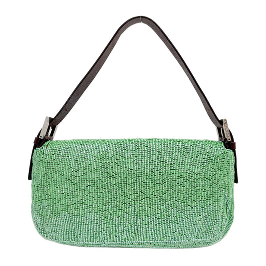 Baguette Green Beads Shoulder Bag