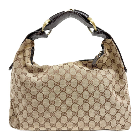 Horsebit Brown GG Canvas Hobo Bag