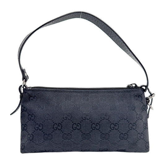 Black GG Canvas Pouch Bag