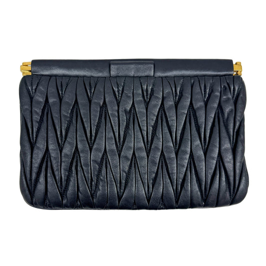 Black Leather Clutch Bag