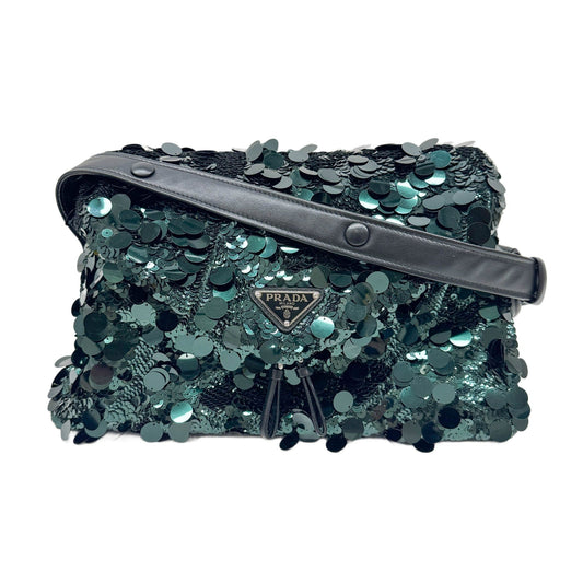 Emerald Green Sequin Shoulder Bag