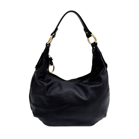 Black Leather Shoulder Bag