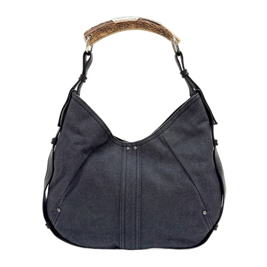 Mombasa Gray Denim Shoulder Bag