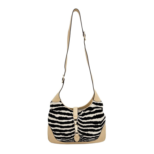 Jackie 1961 Zebra Print Pony Hair Shoulder Bag