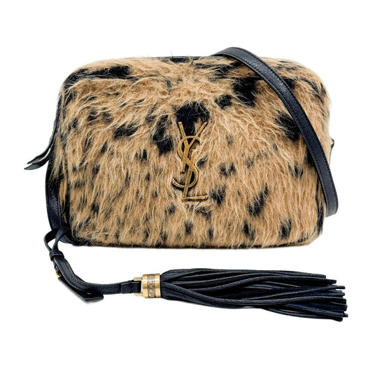 Brown Cheetah Fur Crossbody Bag