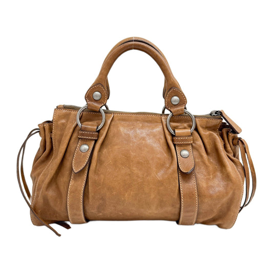 Vitello Brown Leather Two Way Bag