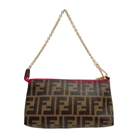 Zucca Brown Canvas Chain Shoulder Bag