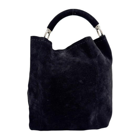 Black Suede Hobo Bag