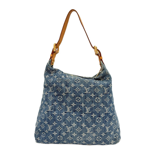 Baggy Blue Monogram Canvas Denim Hobo Bag