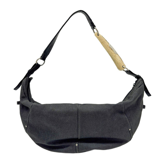 Mombasa Crescent Gray Denim Crossbody Bag