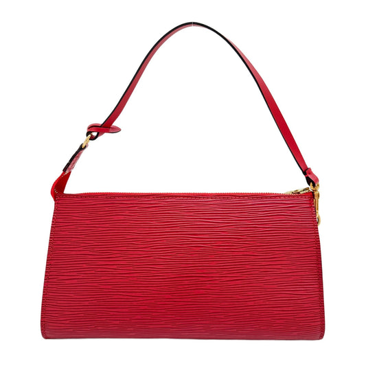 Pochette Accessoire Epi Red Leather Hand Bag
