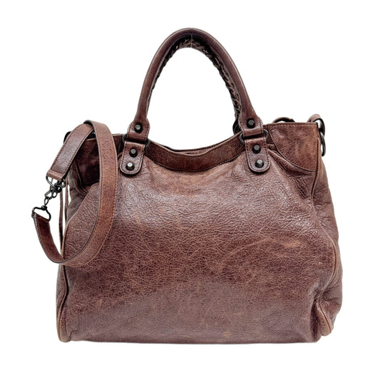 Velo Brown Leather Two Way Bag