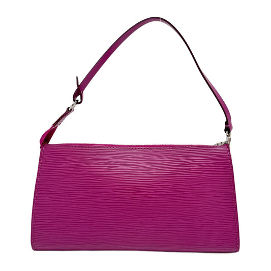 Pochette Accessoire Epi Fuchsia Leather Shoulder Bag