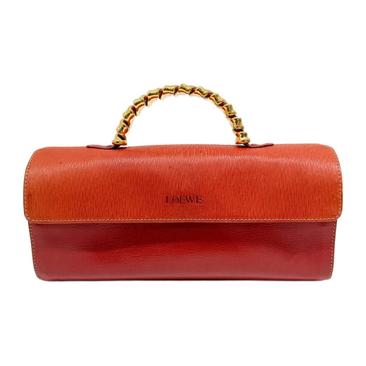 Velazquez Orange Leather Hand Bag