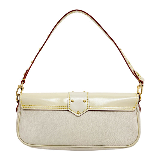 Suhali Le Precieux White Leather Pouch Bag
